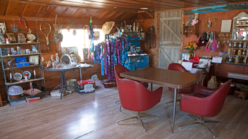 living area at the miners club