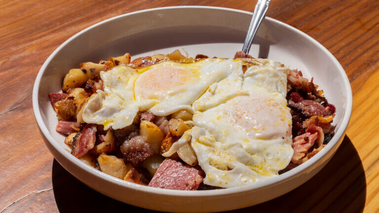 eggs and potato dish at tunnel creek cafe