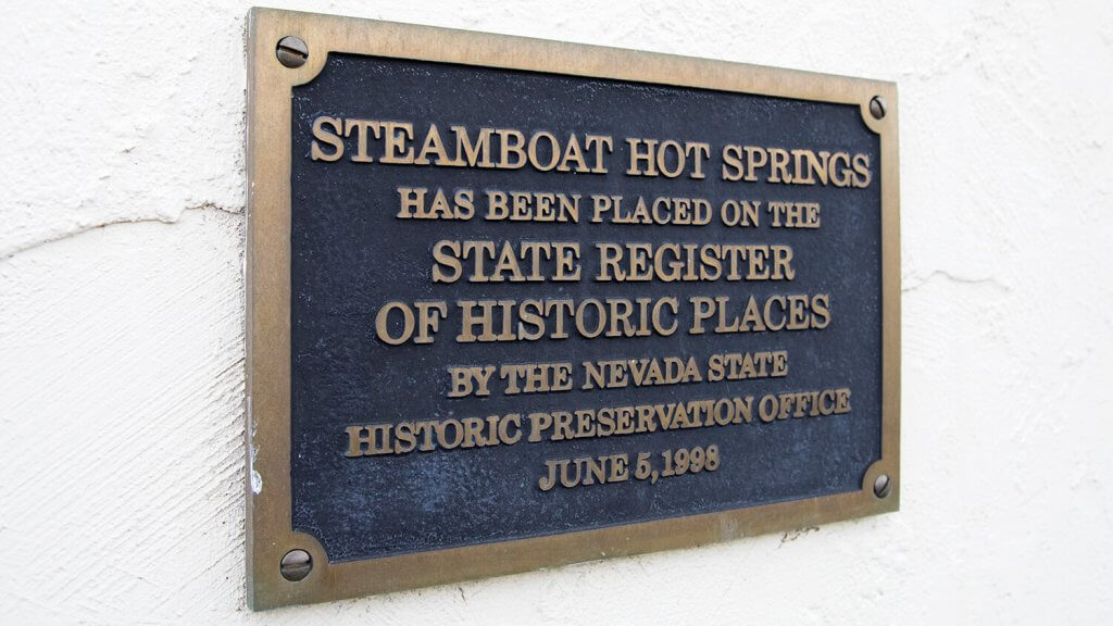 Steamboat Hot Springs plaque