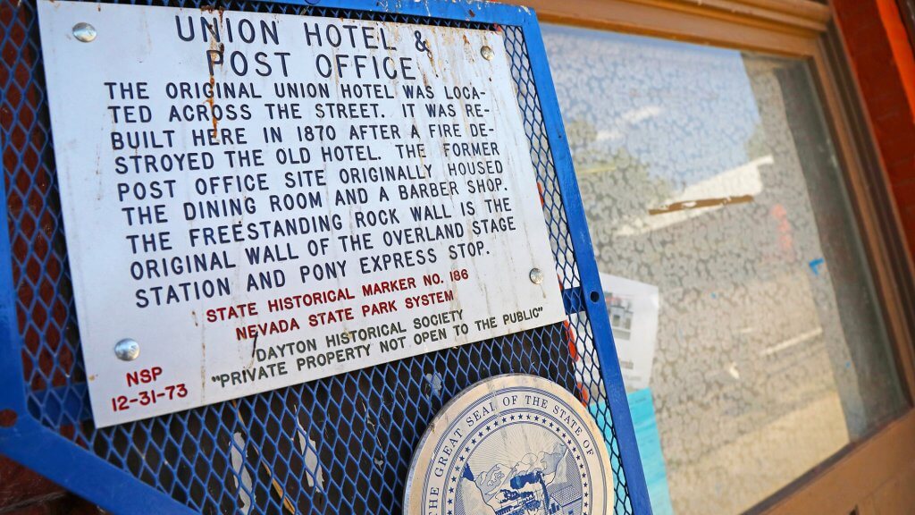 post office sign in historic downtown dayton