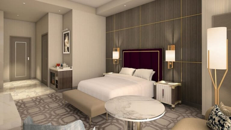 hotel room at resorts world casino