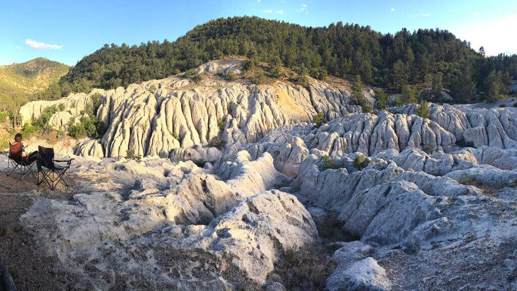 White Ash-Fall Tuff formations at Campgrounds