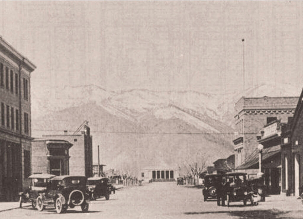historic photo of cars in carson valley