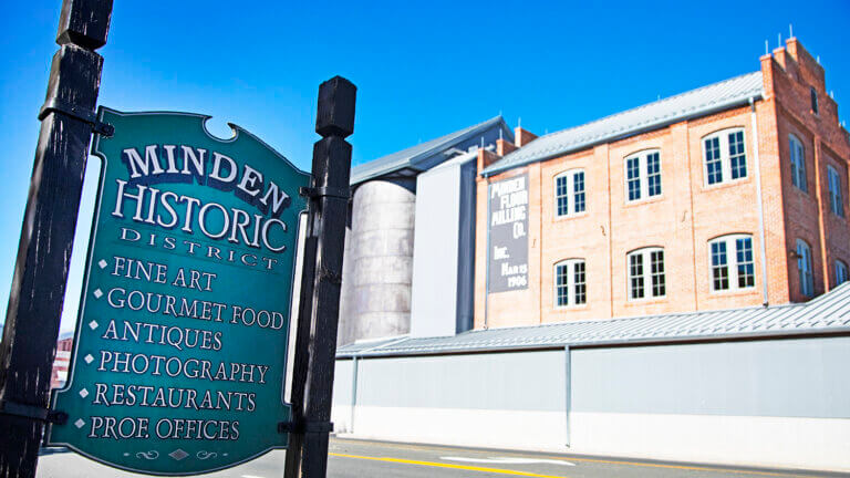 Minden Historic District plaque