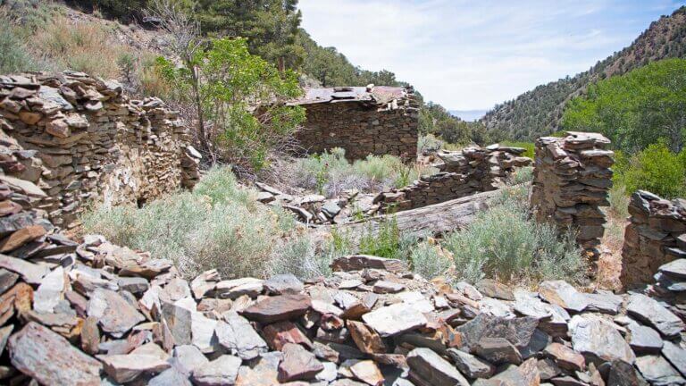 ophir mill ghost town remains