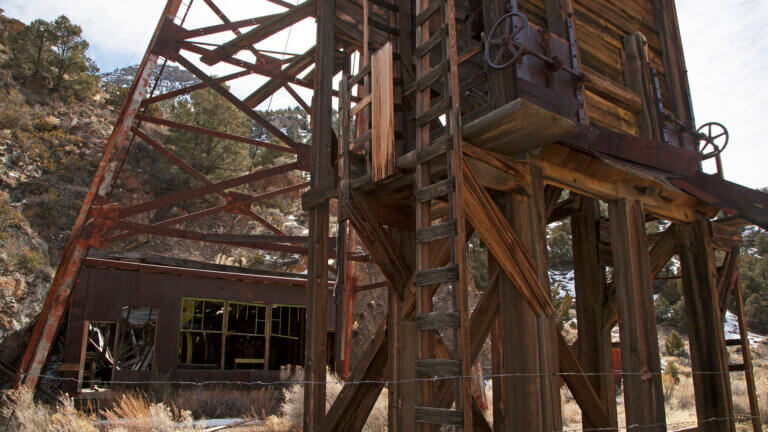 building at tybo ghost town