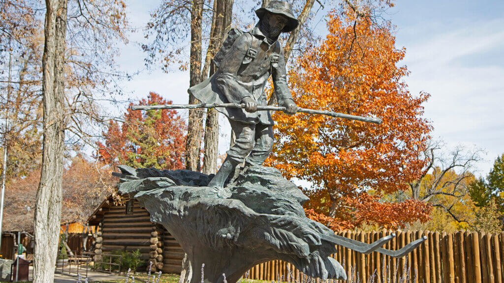 Snowshoe Thompson Monument in Genoa