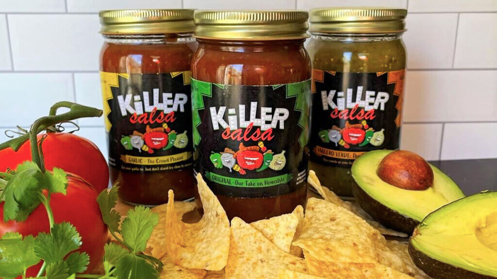 killer salsa and avocado assortment