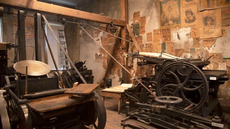 historic printer in eureka