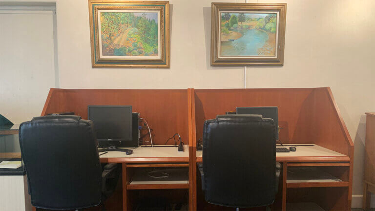 desk inside sparks museum & cultural center