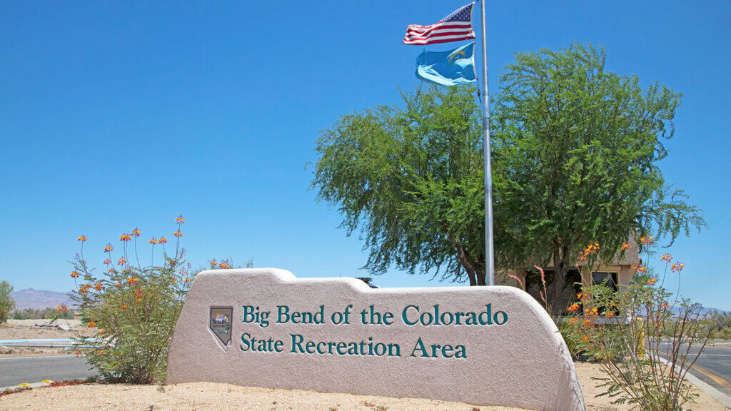 sign and flag pole at big bend state recreation area