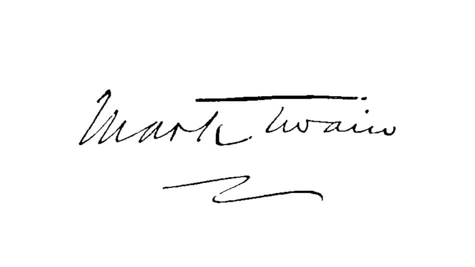 Mark twain signature 