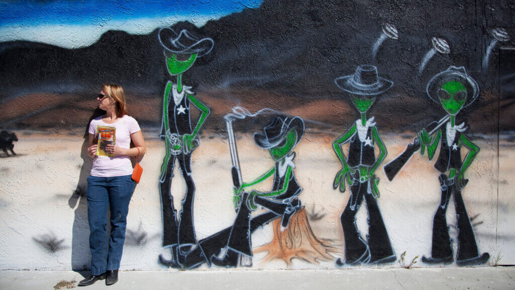 cowboy alien murals 