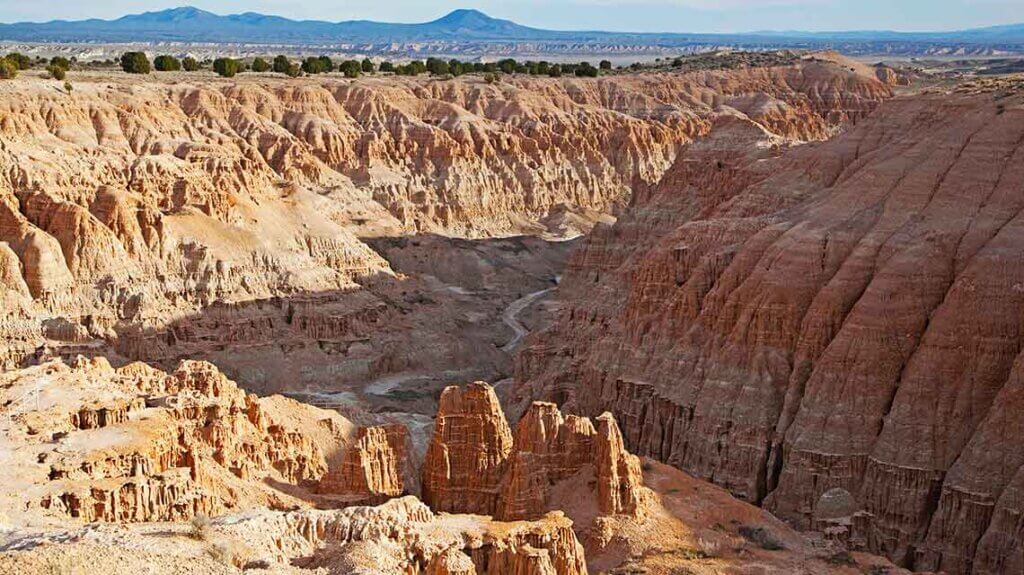 view of cathedral gorge canyon