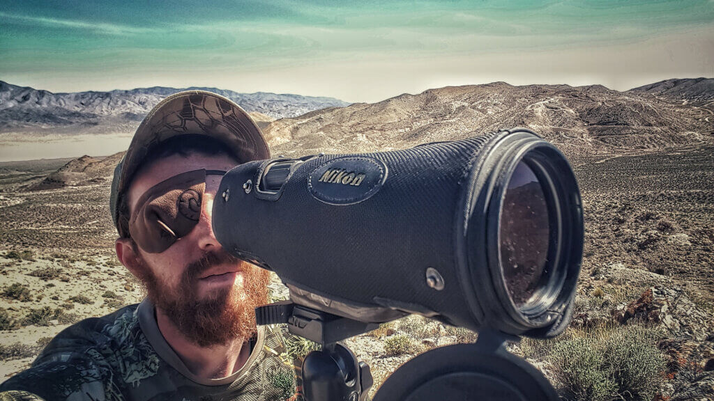 travis allen surveys big game wildlife in northern nevada