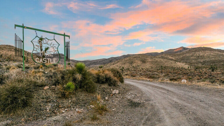 entrance to the hard luck castle goldfield nevada