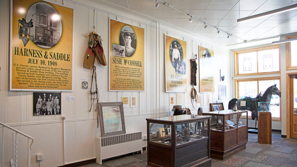 inside of an old cowboy museum