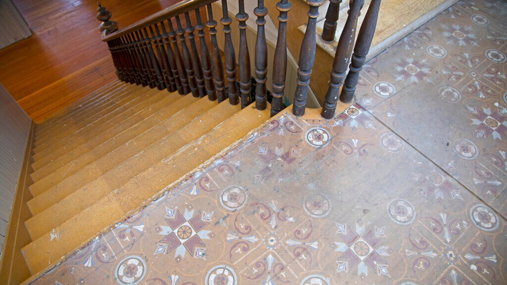 original hand painted cork flooring