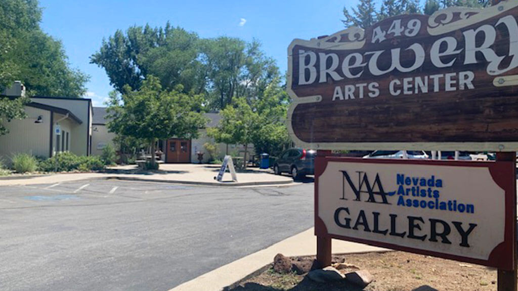 nevada artists association gallery sign