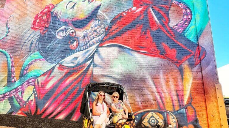 travel pineapple pedicab mural tour in midtown reno nevada