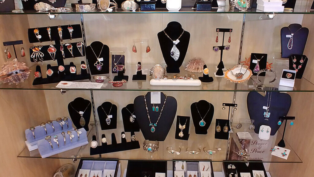 jewelry inside hoover dam trading post in boulder city nevada