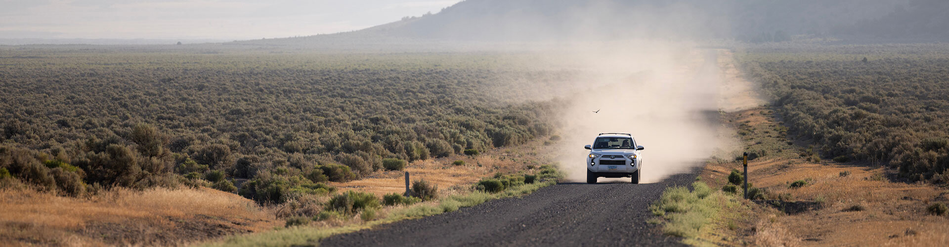 driving down a dirt road in vya nevada