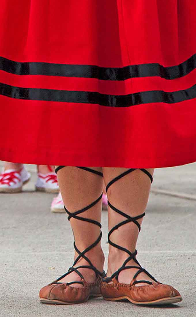 closeup basque dancer