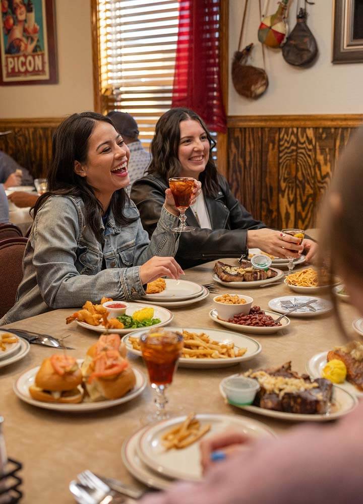 friends dining at basque restaurant