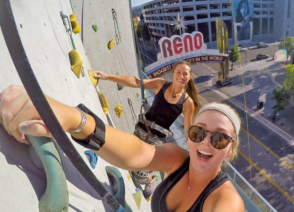 reno whitney peak exterior climbing wall