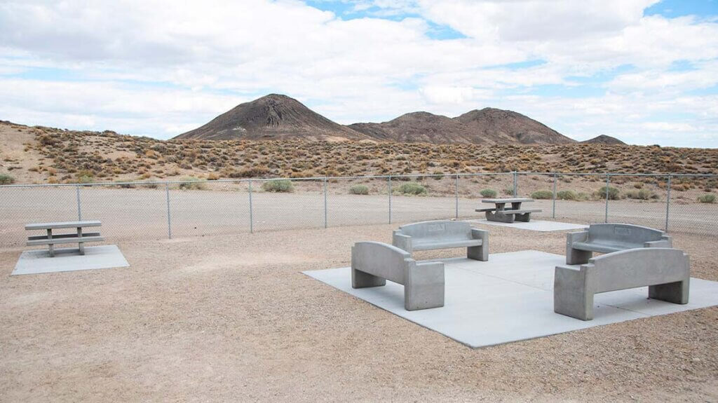 seating area at tonopah stargazing park