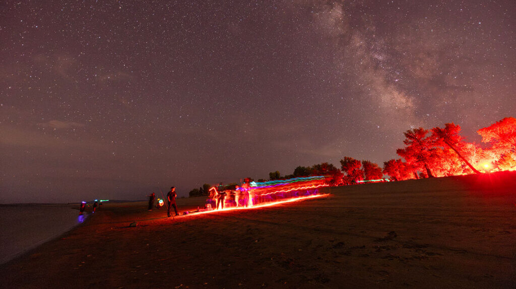 stargazing at cosmos in the desert at lahontan state recreation area near fallon nevada