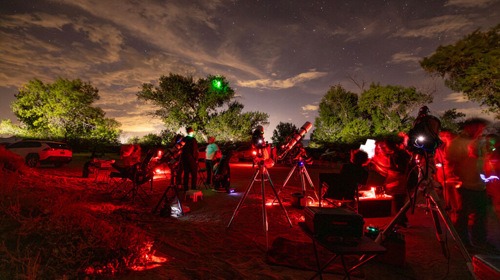 stargazing at cosmos in the desert at lahontan state recreation area near fallon nevada