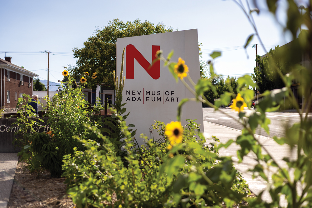 Nevada Museum of Art signage. 