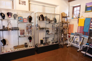 Interior of gift shop at Stewart Indian School. 