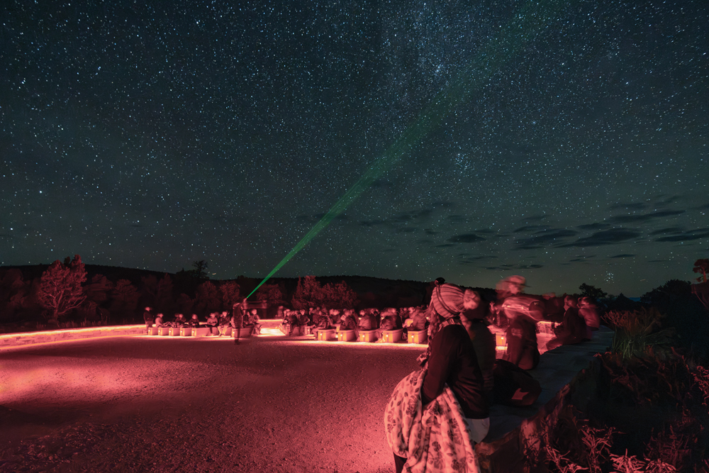 Group of people stargazing at Great Basin National Park.