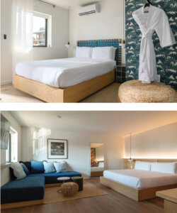 Top: Interior of Best Bet Motor Lodge. Bottom: Interior of Best Bet Motor Lodge.