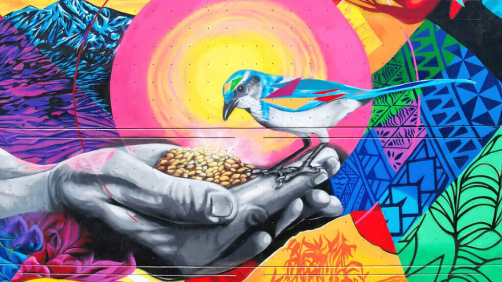 mural by bill louis an artist at the winnemucca main street murals and music festival in nevada