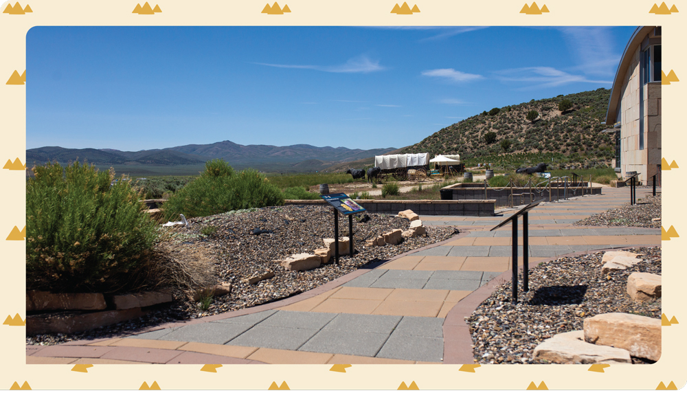 Walking path outside of the California Trail Interpretive Center.