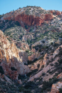 Colorful cliffs in Rainbow Canyon.