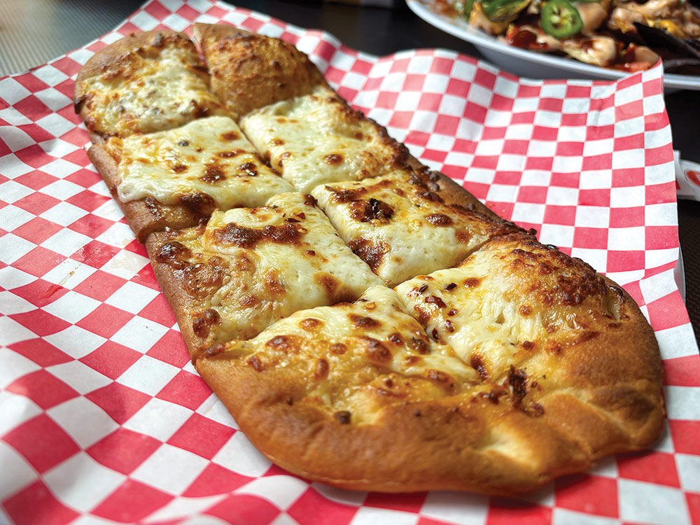 Garlic Parmesan Flatbread from Racks Bar & Grill