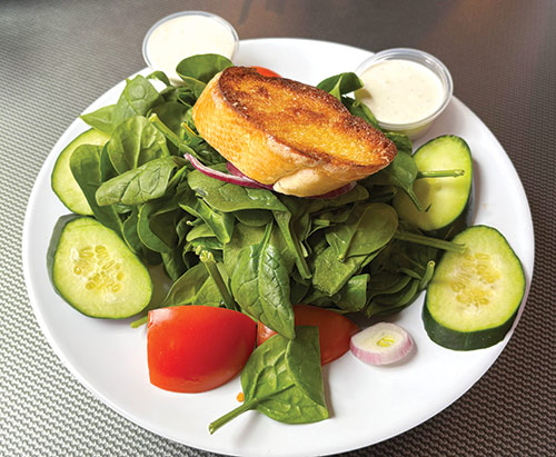 Garden spinach salad from Racks Bar & Grill