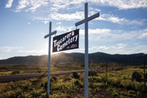 Sign of Tuscarora Cemetery.