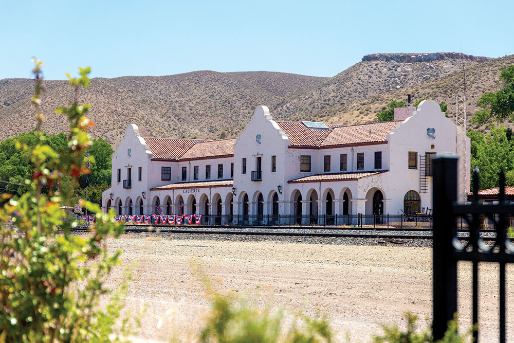 Exterior photo of the Caliente Railroad Depot