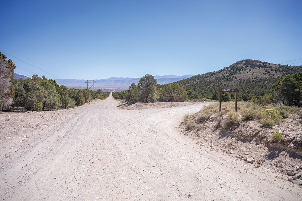 Dirt road leading to Garnet Hill