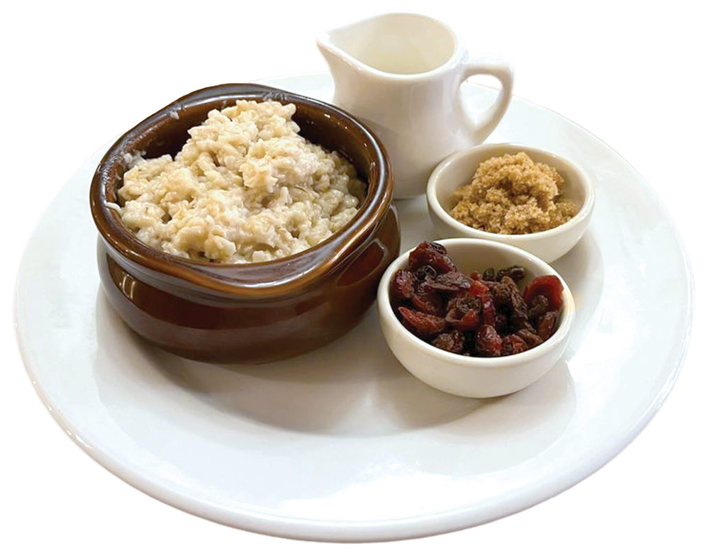 Lady in Red Oatmeal from Pittman Café, inside the Mizpah Hotel. Photo ©Ron S., Yelp.com