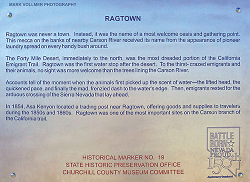 Nevada Historical Marker number 19 (Ragtown)