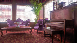 Interior shot of the Mizpah Hotel.