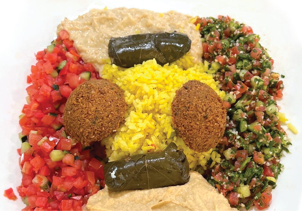 Vegetairan combo from Odeh's Mediterranean Restaurant. Photo ©Jie S., Yelp.com