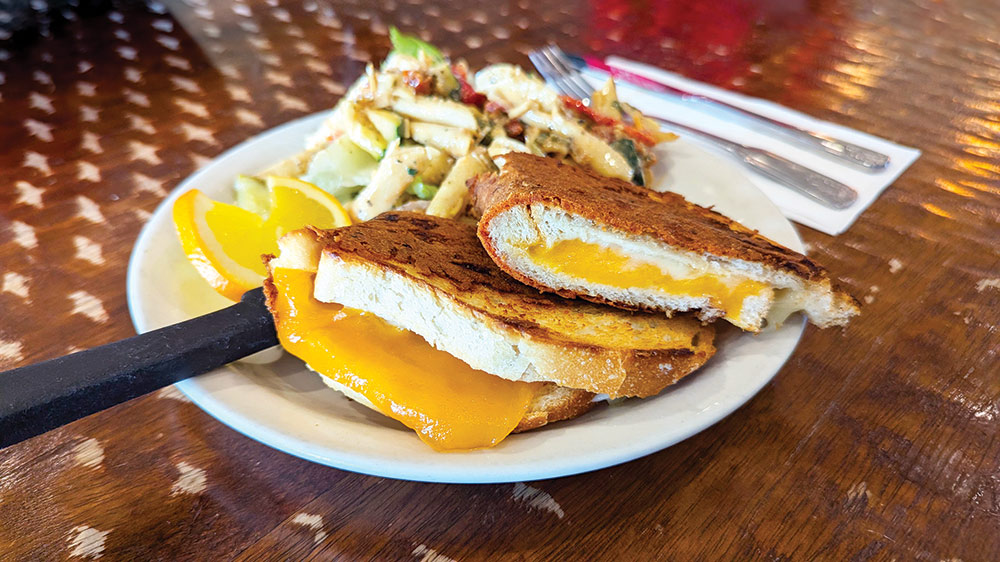Grilled cheese with pasta salad from Courtyard Café and Bakery. Photo ©Kristen Kabrin
