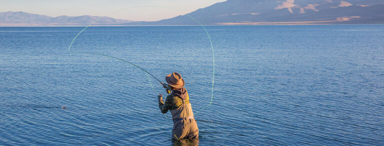 Fishing at Pyramid Lake